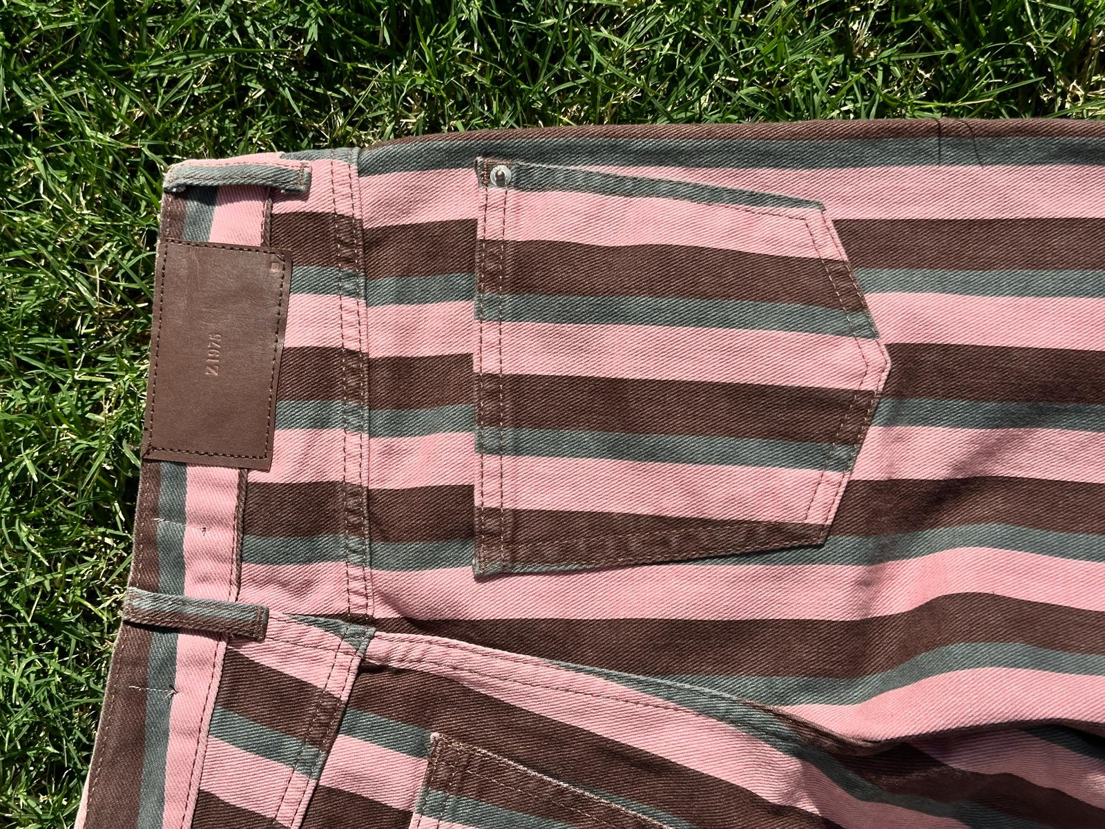 Jeans 1975 straight tiro medio rayas – photo 6